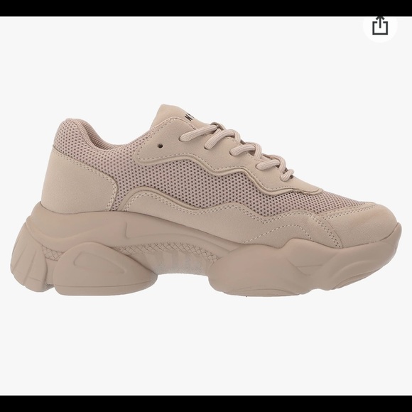SOLD 🌟STEVE MADDEN SMACK SNEAKERS Nude natural sneakers 8.5 lace up sporty - Picture 15 of 15